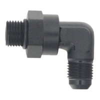 Thumbnail for DeatschWerks 6AN ORB Male Swivel to 90-Degree 6AN Male Flare - Anodized Matte Black