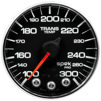 Thumbnail for Autometer Spek-Pro Gauge Trans Temp 2 1/16in 300f Stepper Motor W/Peak & Warn Blk/Chrm