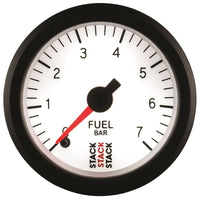 Thumbnail for Autometer Stack 52mm 0-7 Bar M10 Male Pro Stepper Motor Fuel Pressure Gauge - White