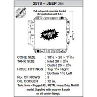 Thumbnail for CSF 87-02 Jeep Wrangler 2.5L OEM Plastic Radiator