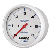 Thumbnail for Autometer Marine White Ultra-Lite 5in In-Dash Tachometer 0-6K RPM