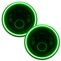 Thumbnail for Oracle 7in High Powered LED Headlights - Black Bezel - Green