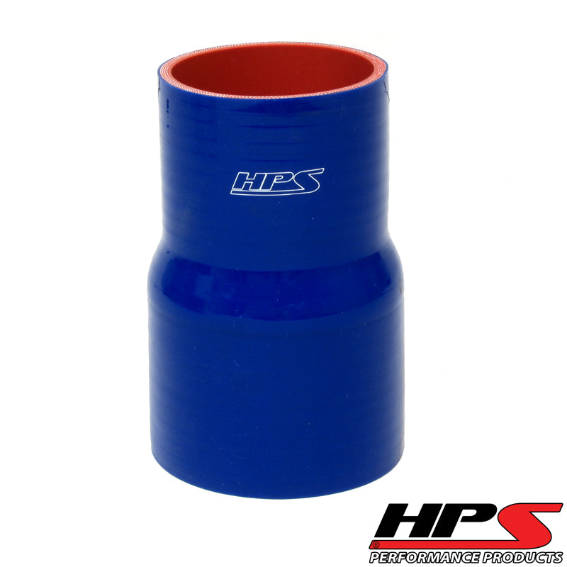 HPS 2" - 2.25" ID , 4" Long High Temp 4-ply Reinforced Silicone Reducer Coupler Hose Blue (51mm - 57mm ID , 102mm Length)
