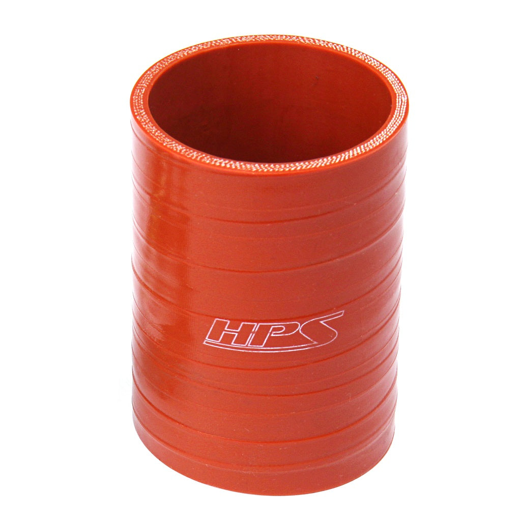 HPS 2-3/8" ID , 4" Long High Temp 4-ply Aramid Reinforced Silicone Straight Coupler Hose Orange (60mm ID , 102mm Length)