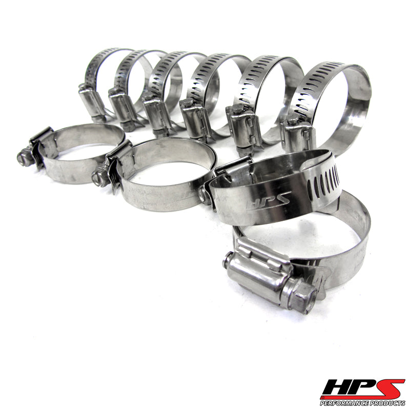 HPS Stainless Steel Worm Gear Liner Clamp Size 88 10pc Pack 5-5/8" - 6-1/2" (130mm-152mm)